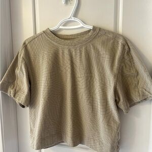 Lululemon Heavyweight Cotton Cropped Tee Relaxed Sz 8-10